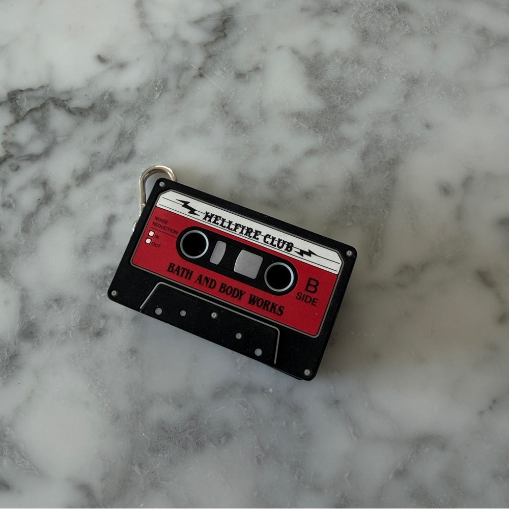 Bath & Body Works Black and Red Cassette Keychain